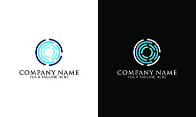 Abstract circle logo. Creative dynamic round logotype. Connection symbol.