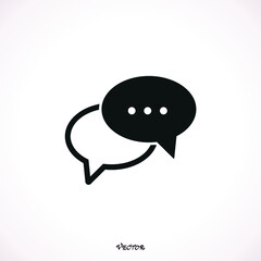 Speech bubble icon, isolated. Flat design