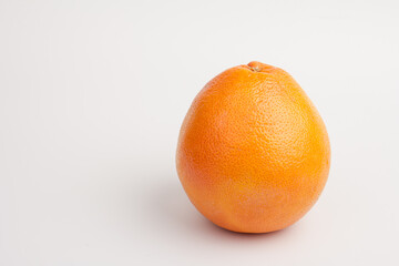pink orange or grapefruit isolated on white background