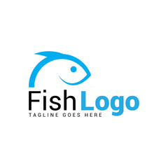 Fish logo icon vector template.