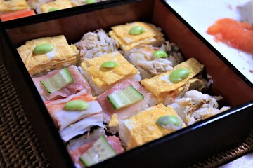 家庭料理のクリスマス（モザイク寿司）