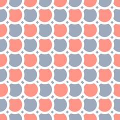 Simple pattern. Circle pattern. Seamless background. Fish scale pattern. Abstract geometric background in a marine theme. © Sudakarn