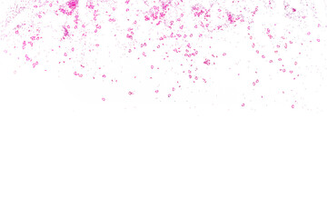 Greeting card with hearts sprinkles confetti