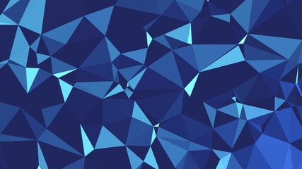 Abstract Blue Triangle Background. Colorful gradient mosaic backdrop. Geometric background for design. Hipster triangular background. Seamless Polygonal Brilliant Pattern. EPS10 Vector