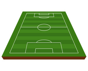Perspective Soccer field, vector illustration 