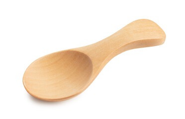 wooden decorative spoon isolated on white