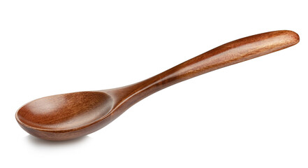 wooden  spoon isolated on white