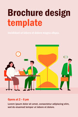 Low and high energy for work. Cheerful effective employees, exhausted worker flat vector illustration. Burnout, efficiency concept for banner, website design or landing web page