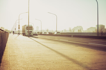 traffic on a city road