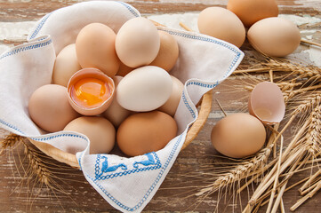 Organic eggs for Easter