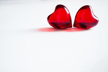 Valentine day hearts on the background