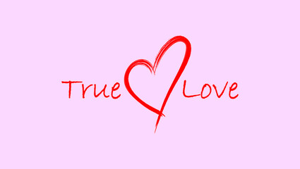 Vector Illustration of A Cute Valentine's Day Heart Shape Decoration on Pink Background