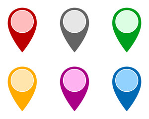 Pins in unterschiedlichen Farben