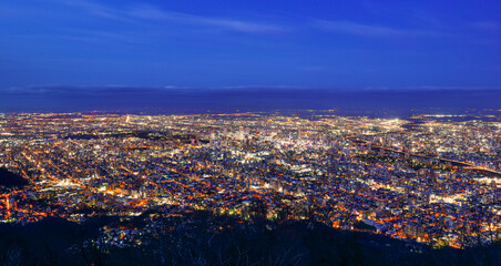 Obraz premium 札幌 全景 夜景