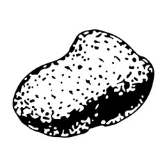 Potato vector sketch icon isolated on background. Hand drawn Potato icon. Potato sketch icon for infographic, website or app