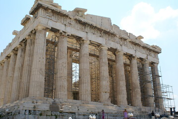 Fototapeta premium Front view of the Parthenon on the Acropolis of Athens, Greece