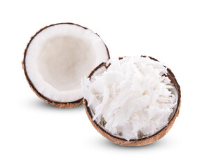 coconut on white background