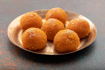 motichoor ladoo in a  plate