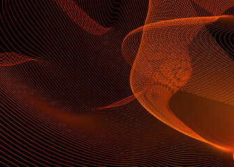 3D red light effects. Neon glow. Abstract background with lines.  Illuminated red Light Painting. Computer Generated Majestic Wallpaper	