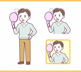 Young man dressed in blue