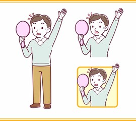 Young man dressed in blue