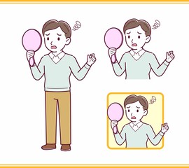 Young man dressed in blue