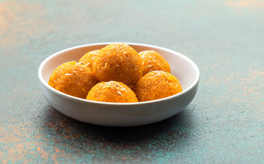 motichoor ladoo in a  plate