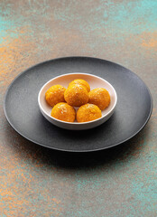 motichoor ladoo in a  plate