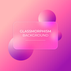 Glassmorphism. Abstract background. Design template of flyer, banner, cover, poster. Vector.