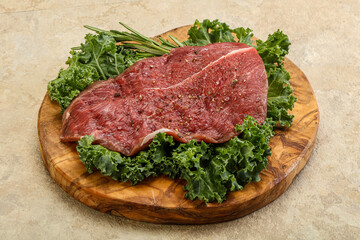 Raw beef steak for grill