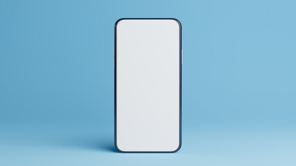 smartphone on blue background.3d illustration