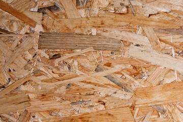 texture of wooden OSB board in the detail