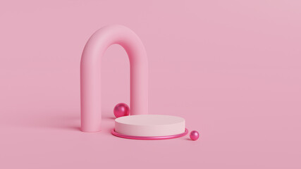minimal abstract background,geometric shape and podium,3d rendering