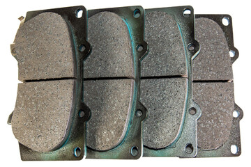 brake pads isolated on white background. spare parts for the car 