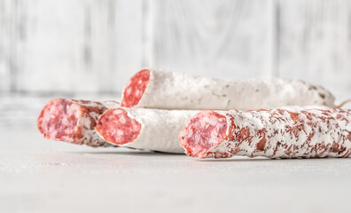 Cross section of fuet