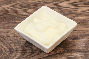 Sour cream in the bowl