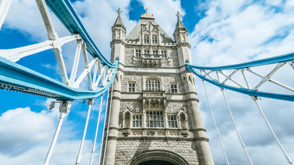 London Tower Bridge over the river Thames in London, England, UK