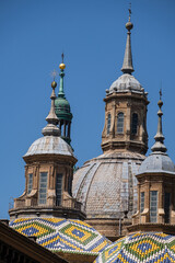 Fototapeta premium cupulas, Basílica de Nuestra Señora del Pilar, Zaragoza, Aragón, Spain, Europe