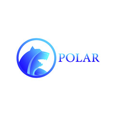 polar bear minimalist logo design for business and company