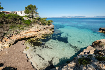 Calo Fort, - Calo de la Reina -, Llucmajor, Mallorca, Balearic Islands, Spain