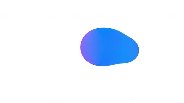 Color gradient metaball bubble blob abstract. Lava lamp effect. White background flat animation