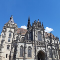 Fototapeta premium Gothic church in the city of Kosice, Slowakia.