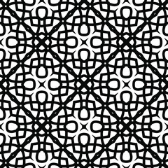 Naklejka premium Geometric vector pattern with triangular elements. Seamless abstract ornament for wallpapers and backgrounds. Black and white colors.