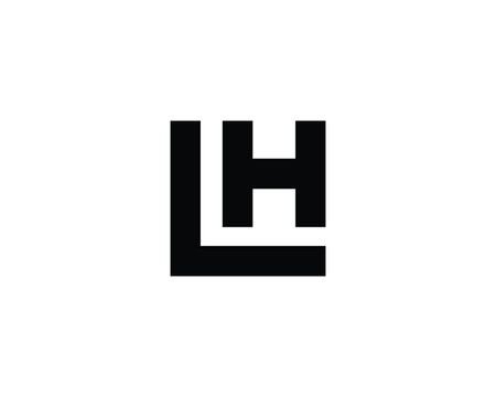 lh hl letter logo design vector template