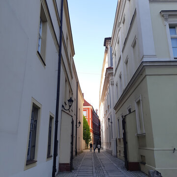 Street architecture in Poland, Wroclaw.