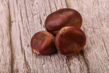 Organic natural sweet Chestnut heap