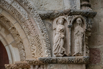 Obraz premium storied capitals, Sanctuary of Our Lady of Estíbaliz, Alava, basque country, spain