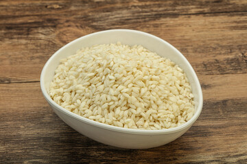 Raw arborio rice for Risotto
