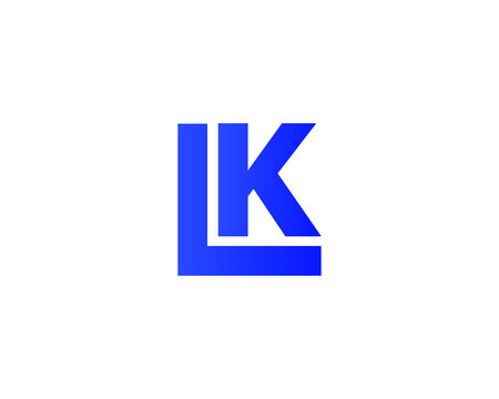 lk kl letter logo design vector template