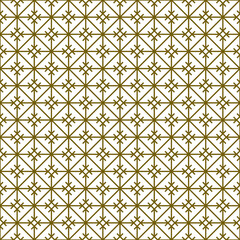 Seamless traditional Japanese ornament Kumiko.Golden color lines.